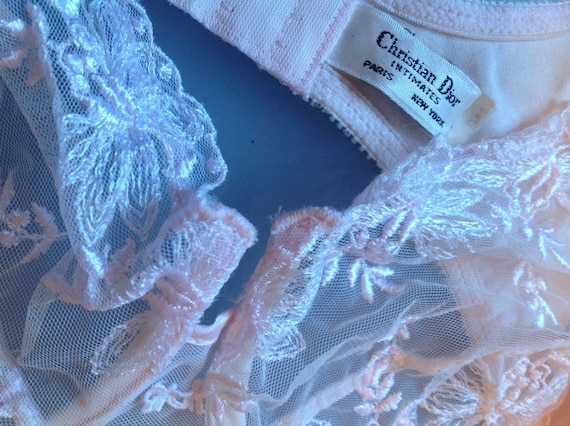 CHRISTIAN DIOR Vintage Intimates Lace Embroidered