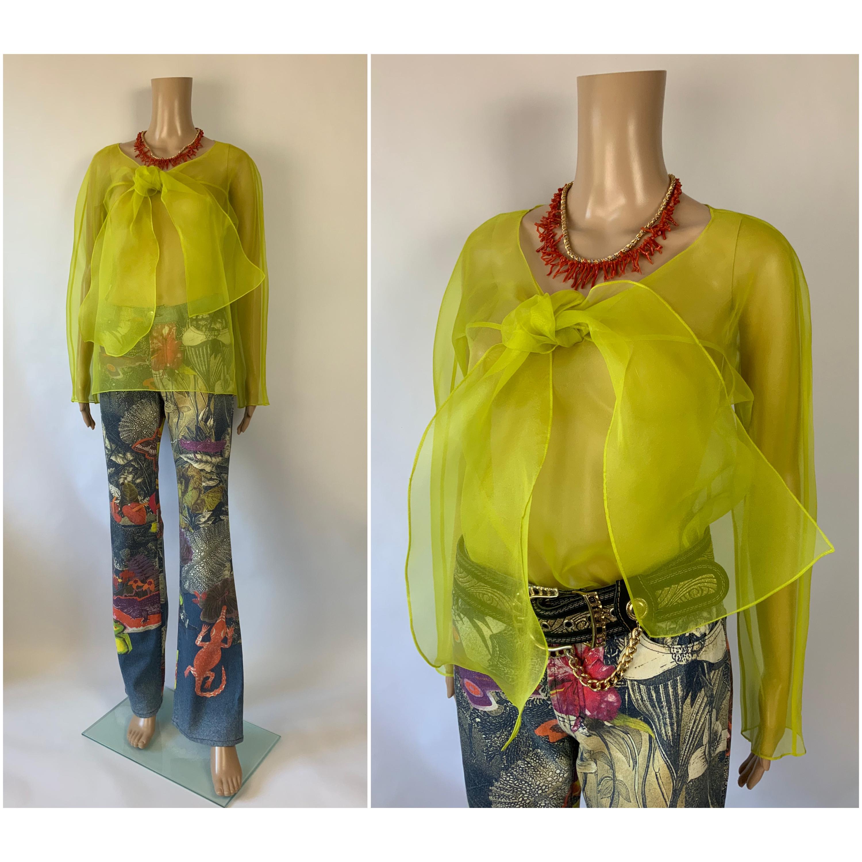 Y2K Vintage MOSCHINO Sheer Mesh Japanese Koi Fish Top Vest