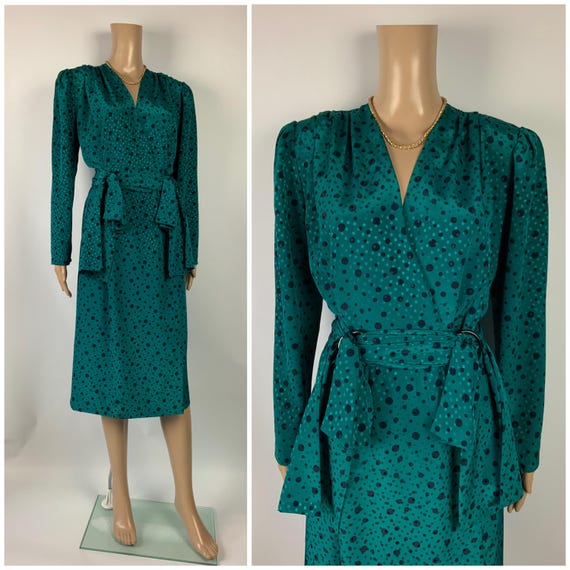 80s PIERRE BALMAIN Dramatic Constructed Dress / V… - image 5