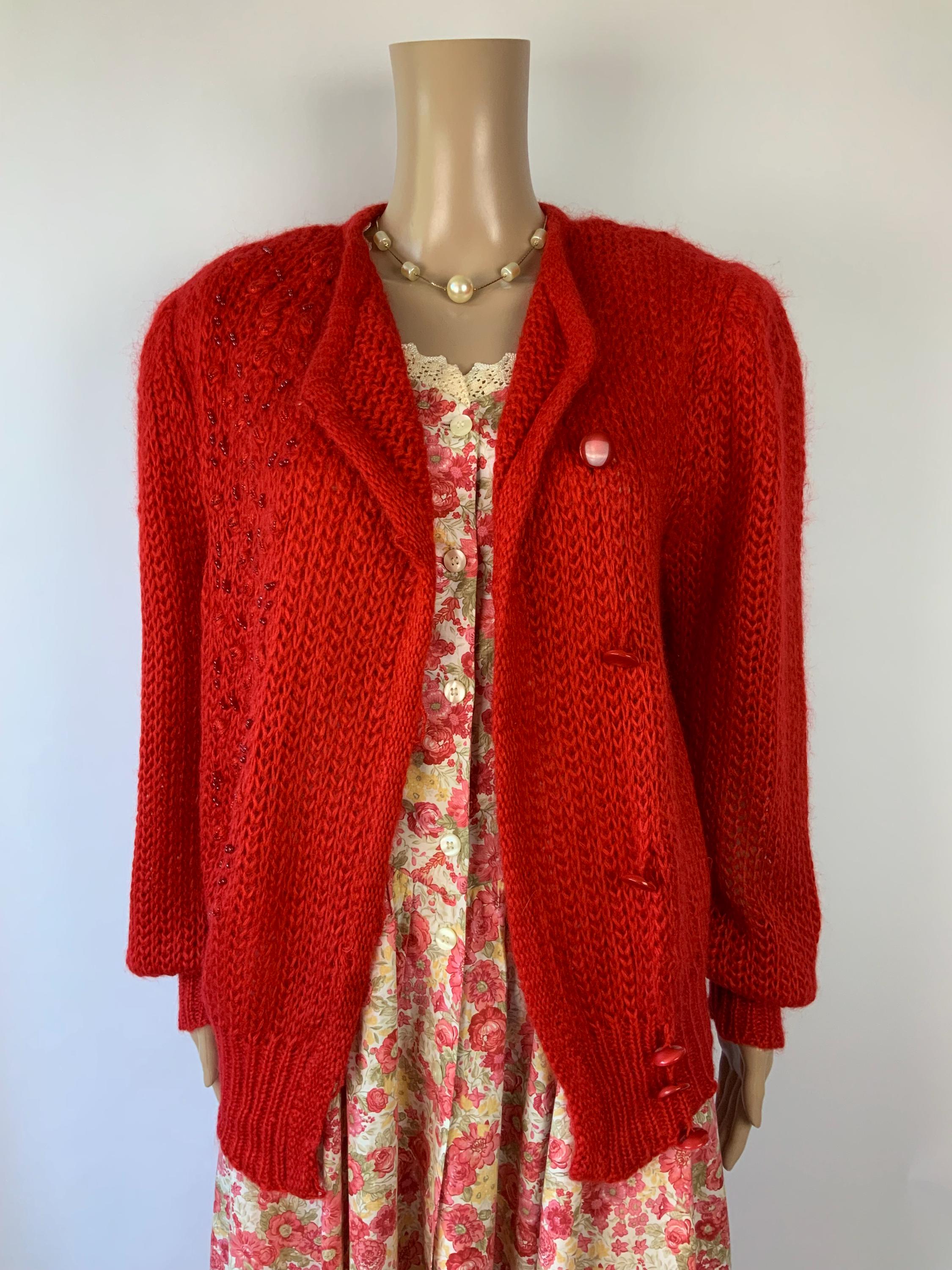 Sportswearタグ 70〜80's mohair cardigan Vintage Mohair Cardigan Kurt Cobain Green Button Closure | eBay