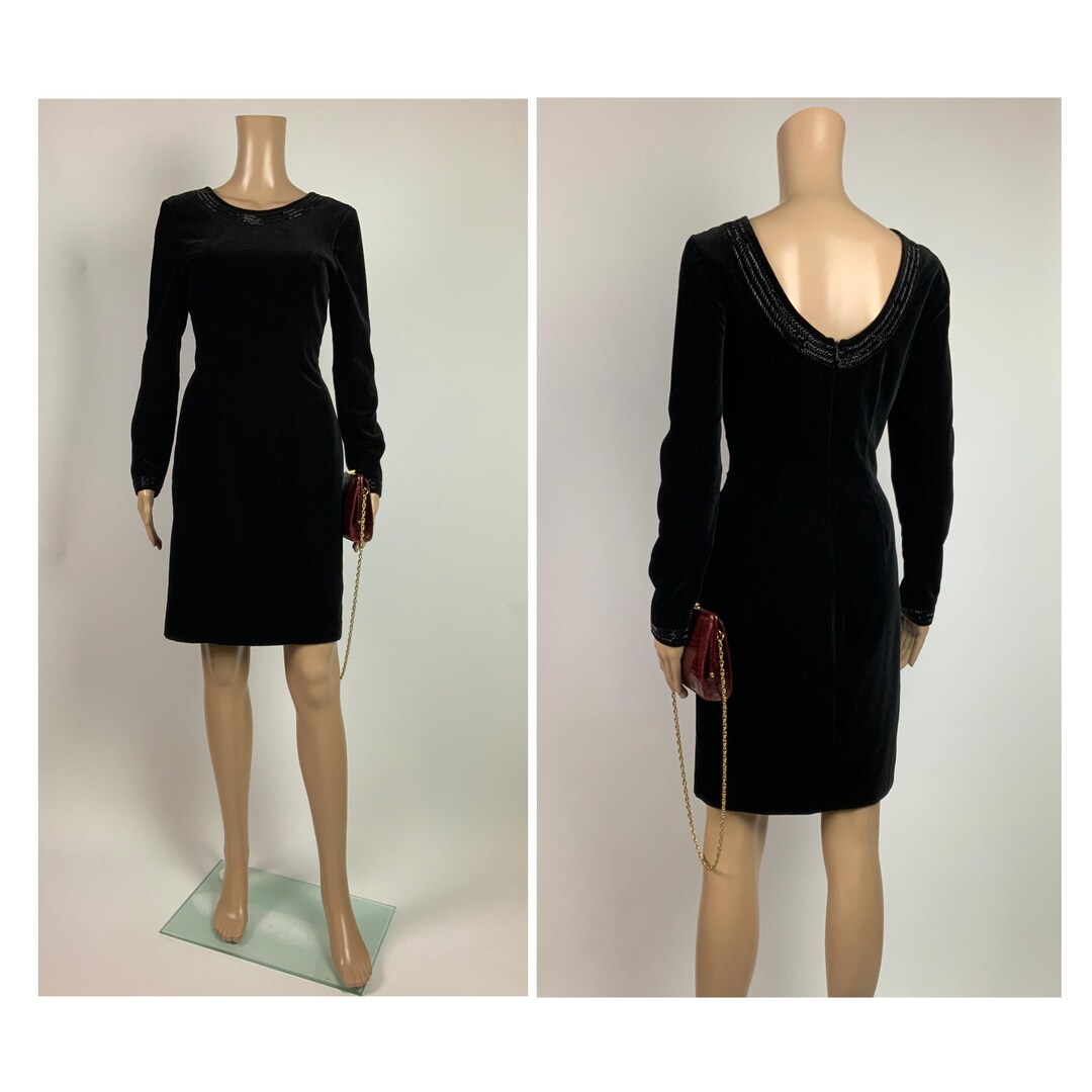 VTG 90s 'LAURA ASHLEY' BLACK PINK VELVET TEFFETA TUTU MINI STRAPLESS DRESS XS