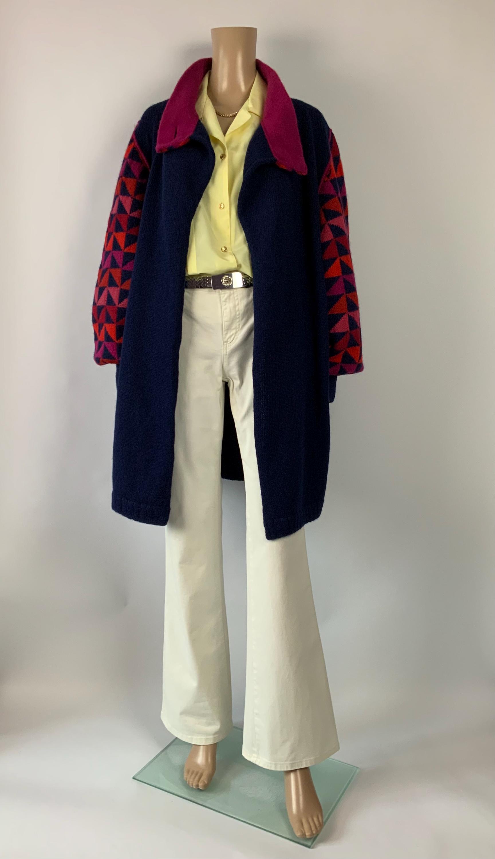 Vintage Chunky Wool Cardigan Leg of Mutton Sleeve Sweater Vintage Chunky Wool Cardigan Leg of Mutton Sleeve Sweater