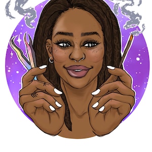 CUSTOM DIGITAL HEADSHOT  { portrait, halloween, christmas, witchy, magic, anime, cartoon, illustration, icon, youtube, instagram, gift. }