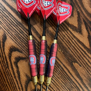 Handcrafted Montreal canadiens darts