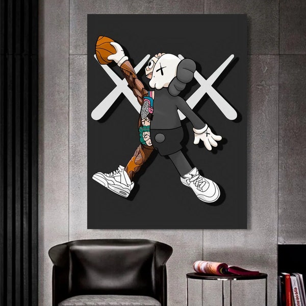 Basketball wall art | Micheal Jordan canvas | MJ basketball decoration | Bedroom deco for boys | Game room decor