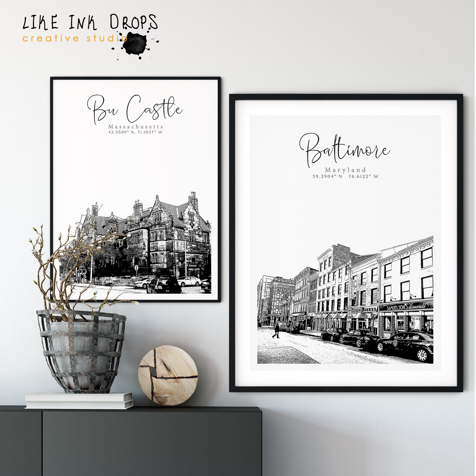 Wall art decor of West Baltimore Street Digital printable | Etsy