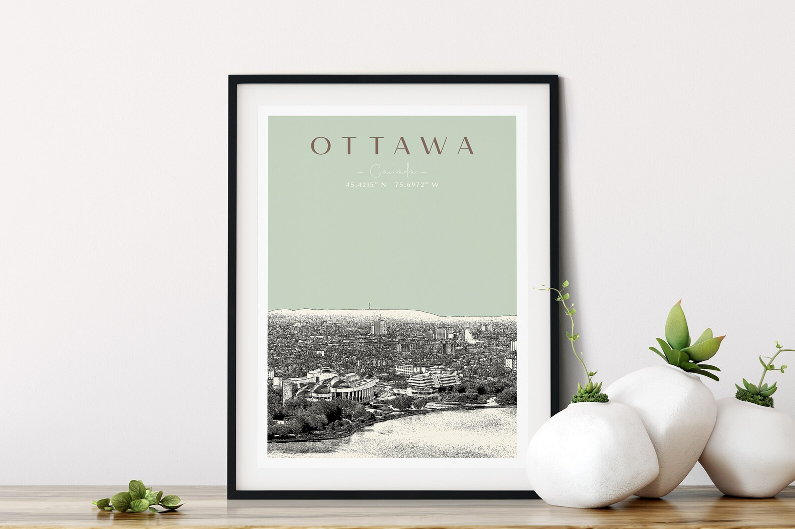 Ottawa Wall Art Decor Modern Canada Cityscape Print at Home Etsy