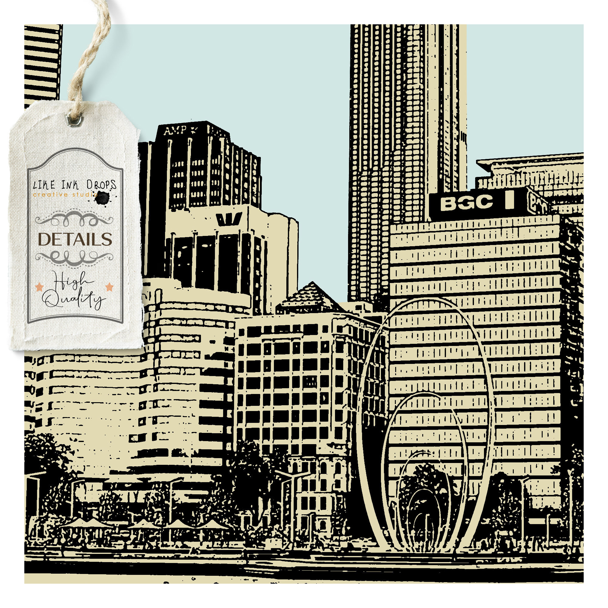 Perth wall art decor Minimalist skyline print Western Etsy