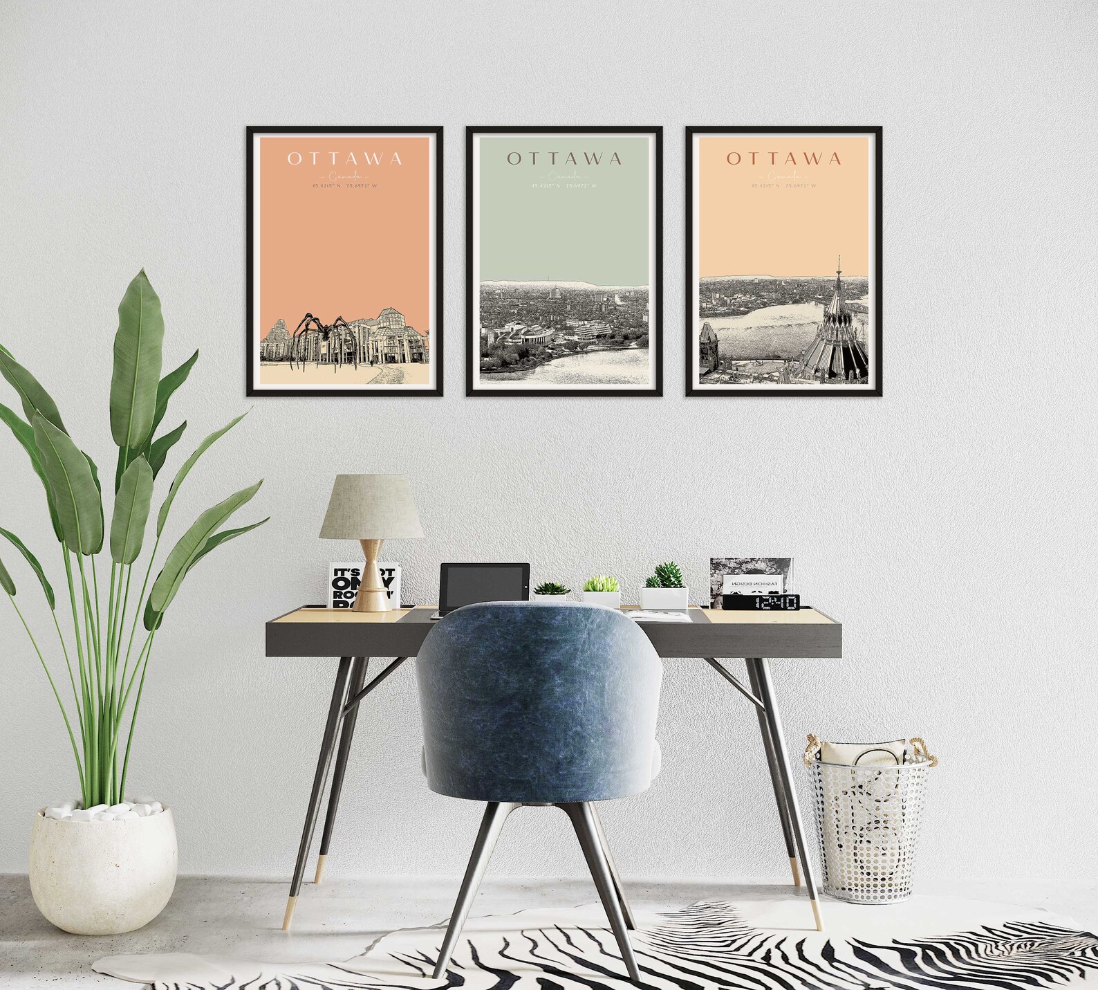 Ottawa Wall Art Decor Modern Canada Cityscape Print