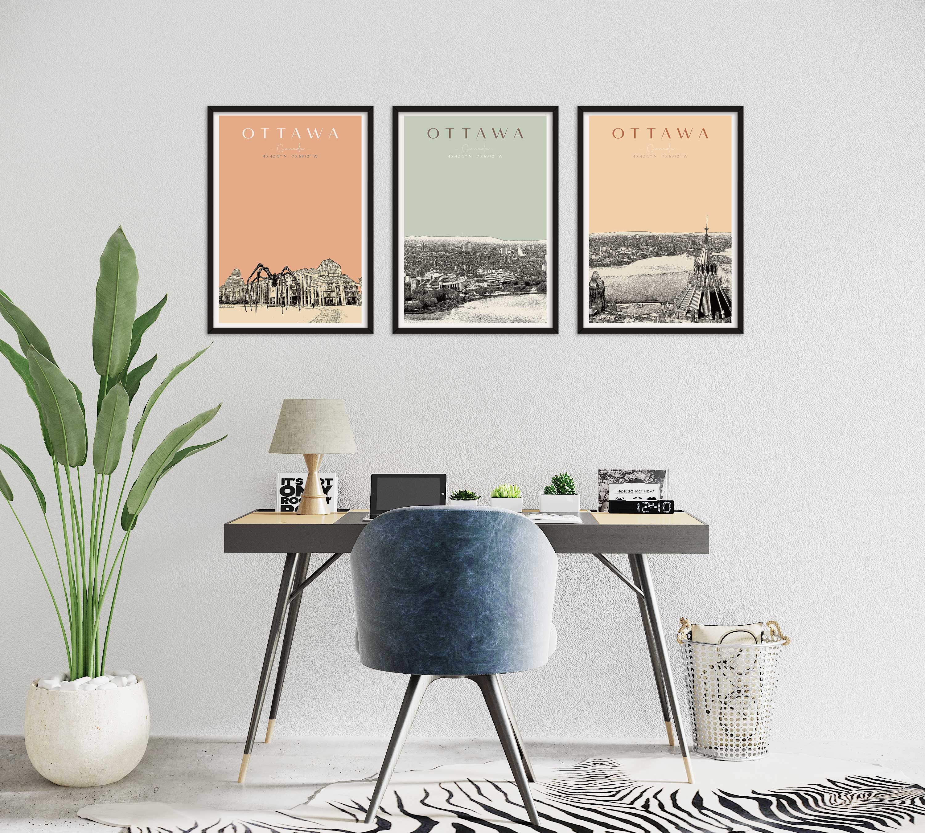 Ottawa Wall Art Decor Modern Canada Cityscape Print at Home | Etsy