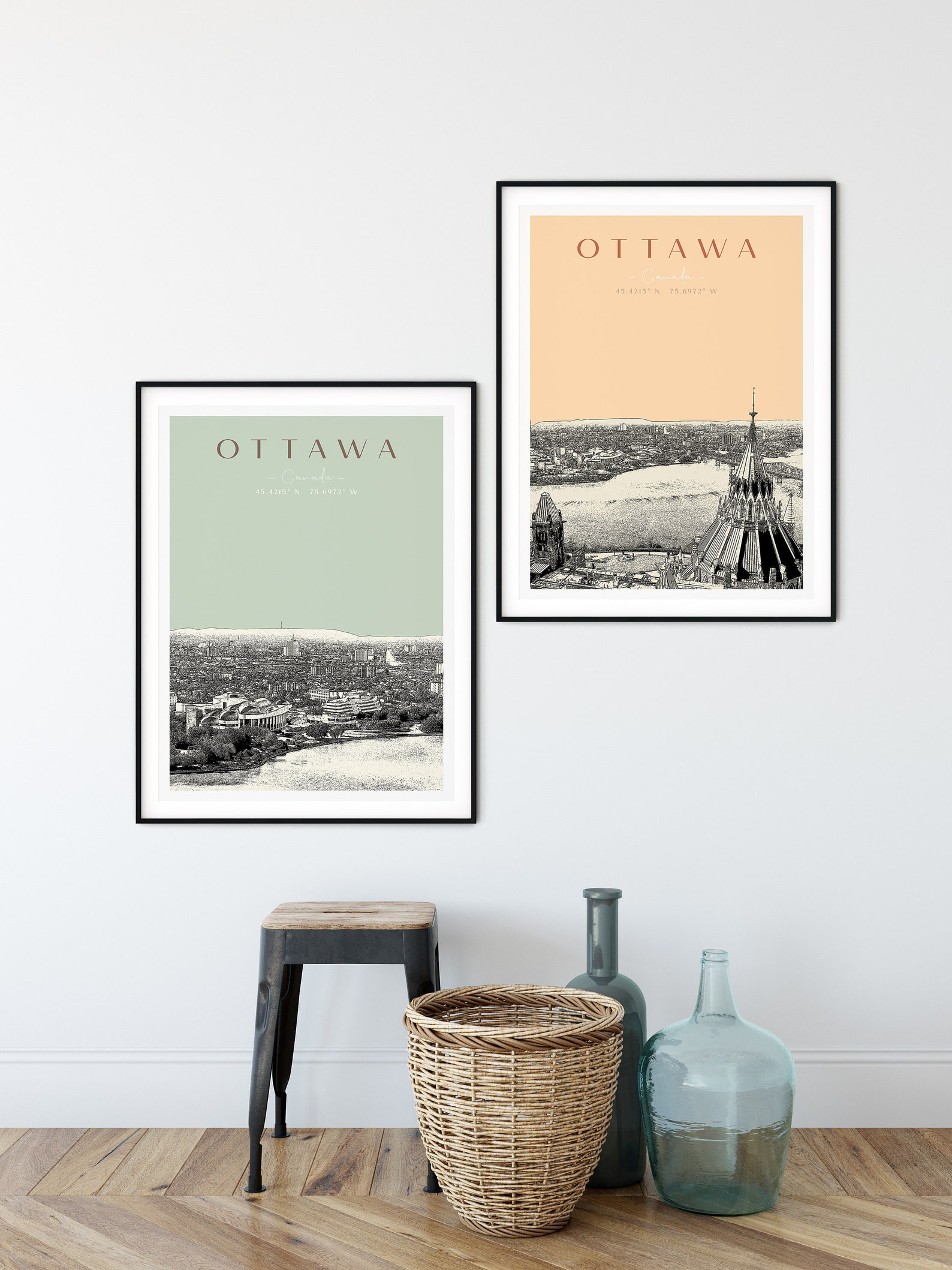 Ottawa Wall Art Decor Modern Canada Cityscape Print at Home Etsy