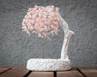 Lamp shade, Table lamp, Tree lamp, Wire tree sculpture, Apartment warming gift, room décor, Touch bedside standing lamp, Cherry blossom lamp