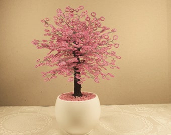 Cherry blossom tree, Artificial cherry blossom tree, Cherry blossom bonsai, Cherry blossom wire tree, Cherry  art, Wire tree sculpture