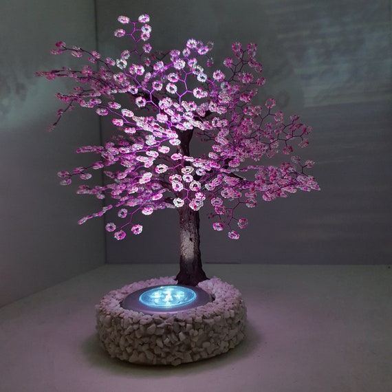 80cm Tabletop LED Bonsai Cherry Blossom Tree - Luxtree