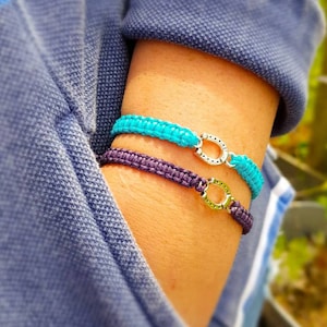 Pulsera de macramé de la amistad con forma de herradura, pulsera de los deseos, pulsera para amantes de los caballos del campo, amuleto de la suerte para jinetes, regalo para ella, regalo para amantes de los caballos