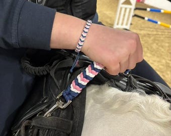 Horse balance strap paracord horse grab strap for horses equestrian training handle matching rider bracelet saddle grab strap bespoke colour