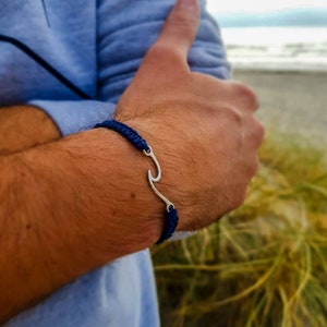 Wave bracelet Surfer Friendship Macrame Bracelet Waves Charm Wish Bracelet Swimmers Gift Ocean Surf Beach Seaside Nautical gifts surf gifts