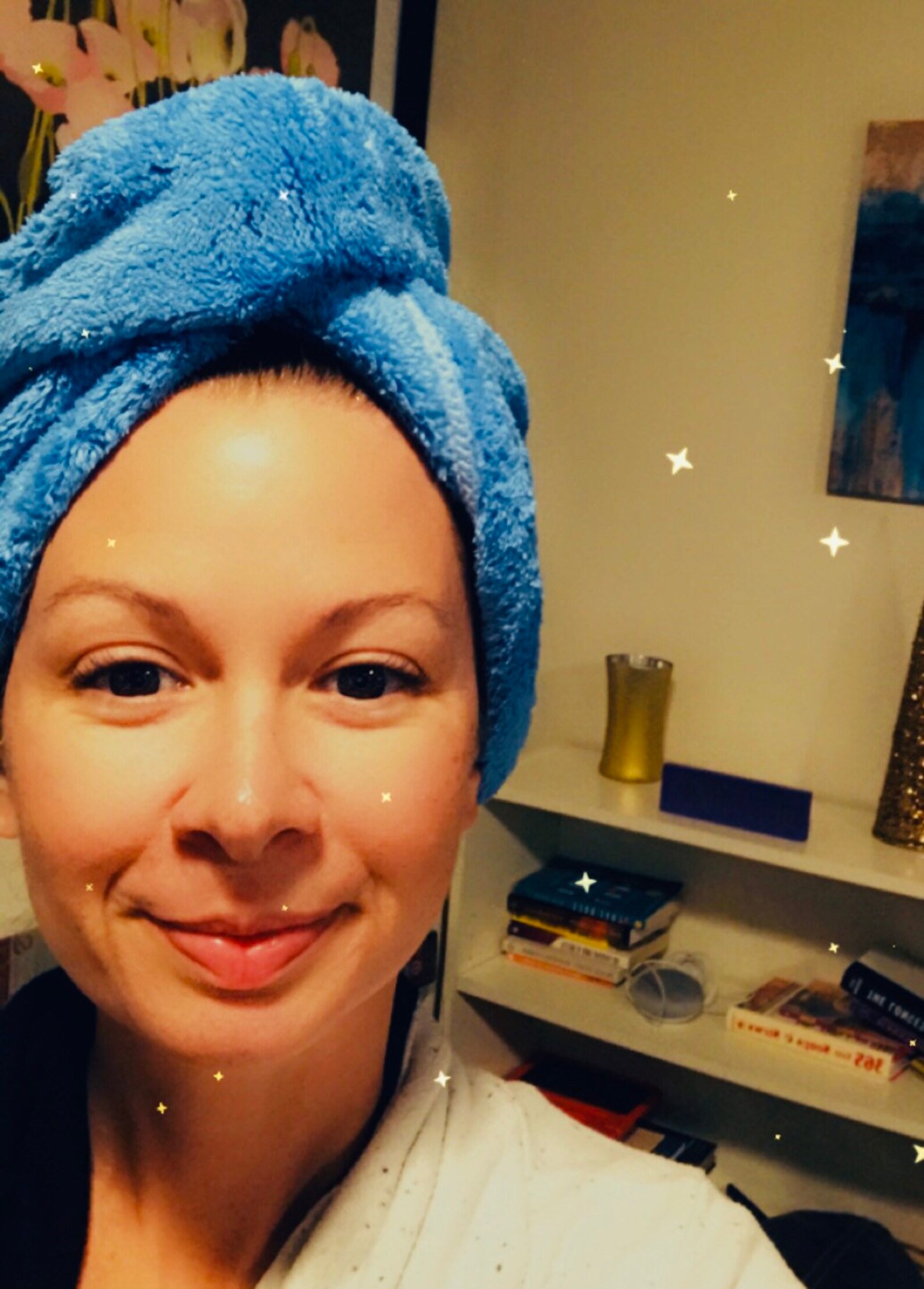 Spa Head Towel after Shower Head Wrap purple and blue 2 Etsy