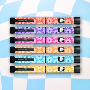 Novo Pen Flower Stickers, Flower Diabetes Sticker, Diabetes Stickers, Waterproof Stickers, Flower, Stickers, Novo Pen, Device Stickers, Novo