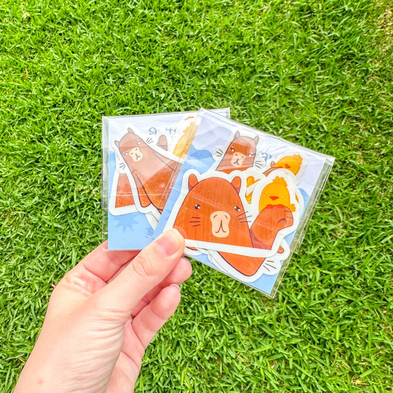 Capybara Sticker Set, Sticker, Capybara, Capybara Sticker, Waterproof ...