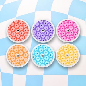 Flower Freestyle Libre 1 & 2 Stickers, 6 Pack Of Diabetes Stickers, Glucose Monitor Stickers, Libre Sticker, Freestyle Libre, Flower Sticker