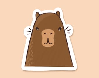 Capybara Sticker, Cute Sticker, Capybara, Capybara Art, Waterproof Sticker, Capybara Sticker, Cute Animal Art, Waterbottle Sticker, Stickers