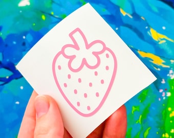 Strawberry Decal, Vinyl Decal, Strawberry Sticker, Car Accessory, Cute Car decals, Strawberries, Car Decal Sticker, Vinyl Stickers, Decal