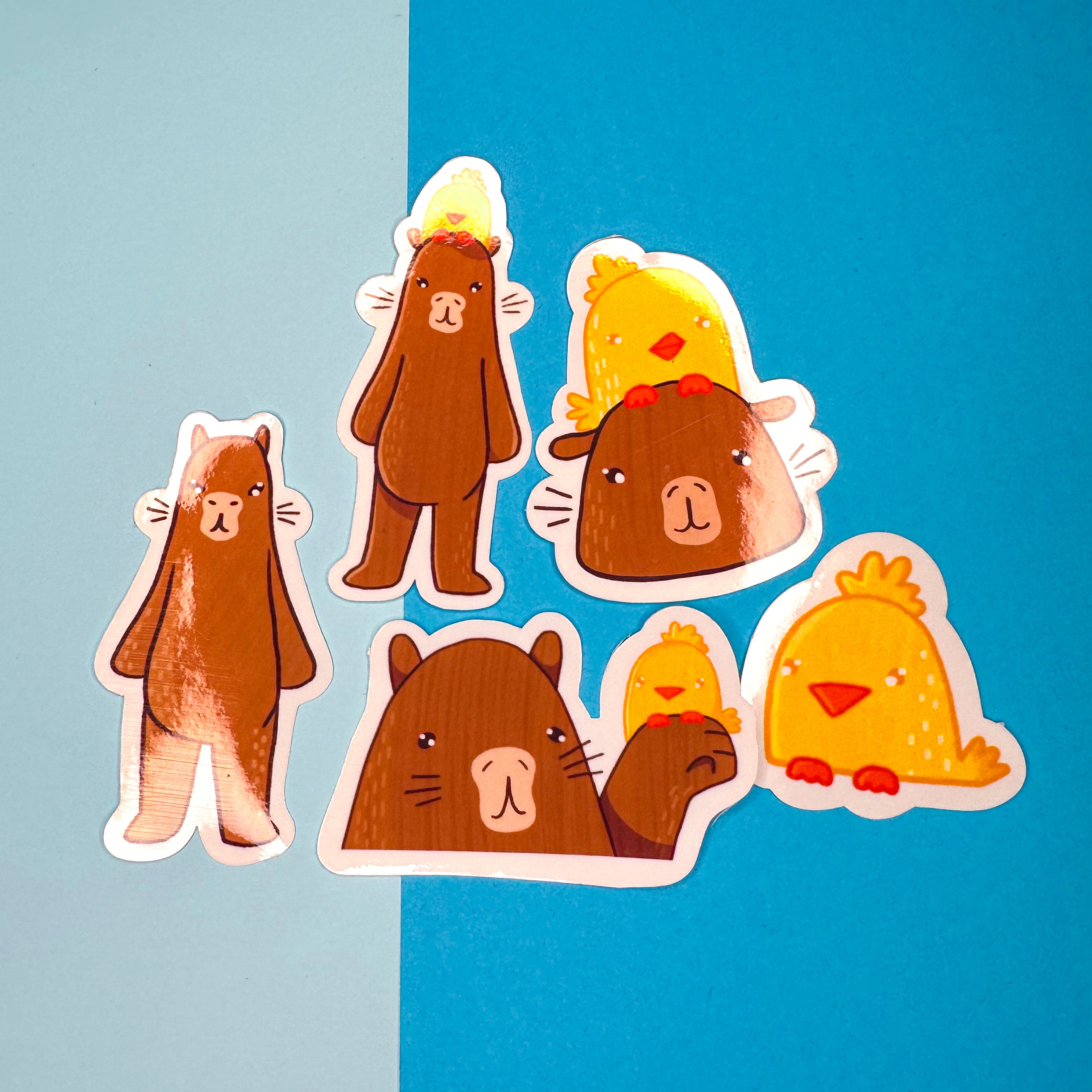 Capybara Sticker Set, Sticker, Capybara, Capybara Sticker, Waterproof ...