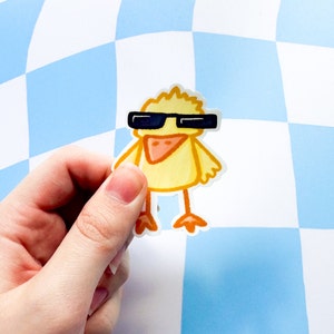 Coole eendsticker, leuke sticker, eenden, eendkunst, waterdichte sticker, eendsticker, schattige dierenkunst, waterflessticker, stickers