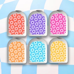 Flower Omnipod Stickers, 6 Pack Of Diabetes Stickers, Insulin Pump Stickers, Omnipod Sticker, Diabetic Stickers, Omnipod, Flower Stickers