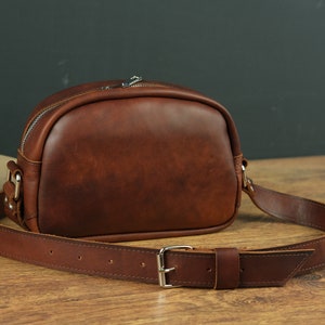 Leather Purse Compact Leather Shoulder Bag for Women - Etsy