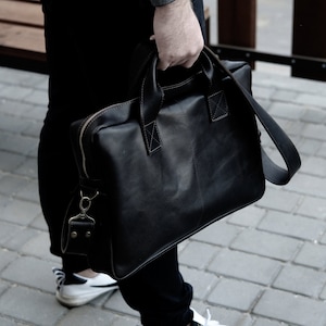 Leder Messenger Bag, Leder Herrentasche, Leder Reisetasche, Messengertasche, Umhängetasche für Männer, Notebooks Fall, Herren Crossbody Taschen, Geschenke für Männer