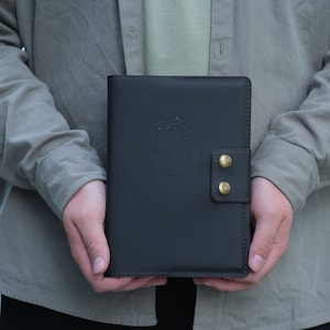Leren dagboekomslag, eenvoudige notitieboekomslag a5, Bullet Journal-omslag A5, Leuchtturm1917, leren schetsboek, leren notitieboek, gratis stempel