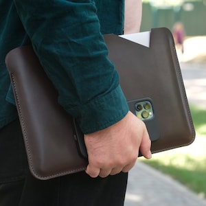 Personalized Laptop Sleeve / MacBook Case Sleeve / Laptop Bag / Leather Laptop Case / Handmade MacBook Sleeve / Leather Case for MacBook Pro