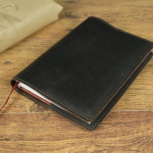 Copertina personalizzata in pelle per diario, iniziali gratuite, copertina Moleskine, Hobonichi A5, custodia in pelle personalizzata, diario in formato folio, quaderno in pelle