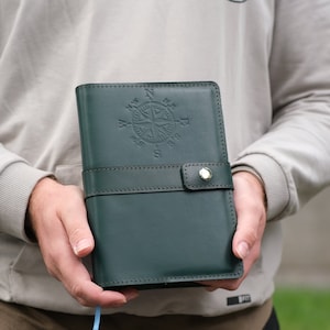 Leather Notebook Cover for A5 journal cover, A5 Notebook cover, Leather bible cover, Personalized leather notebook cover, Leather Journal