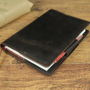 Leather Notebook Cover Hobonichi, A5 Notebook Cover, Leather Book Cover, A6 Notebook Cover, Leather bible cover, Moleskine cover, Gift