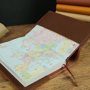 Couverture en cuir personnalisée Hobonichi, couverture de carnet A5, couverture de carnet A6, couverture de livre en cuir, couverture de bible en cuir, couverture de livre personnalisée