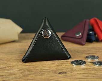 Leather Coin Pouch Leather Keychain Coin Holder Coin Organiser Leather Coin Purse Leather Key Holder