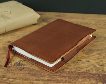 Funda de cuero personalizada para libreta, recargable, tamaño A6, tamaño A5, para diario de viaje.