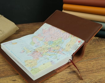 Personalized Leather cover Hobonichi, A5 Notebook Cover, A6 Notebook Cover, Leather Book Cover, Leather Bible Cover, Custom Book Cover