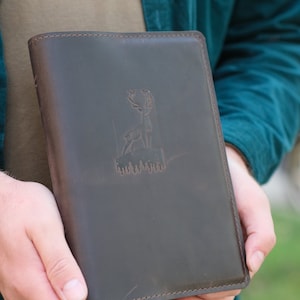 Leather notebook cover A5 free personalized, Journal cover A5, Leuchtturm1917 A5, Hobonichi A6 Techo, Hobonichi A5 5-Year, Moleskine Pocket