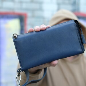 Cartera de cuero, Cartera de cuero vintage, Cartera de hombre, Cartera de cuero de mujer, Cartera de mujer, Cartera de cuero larga, Regalo de 3er aniversario, Regalo