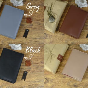 Hobonichi Leather notebook cover / Leather book cover / Leather bible cover / A6 notebook cover / A5 notebook cover / Personalized Gift image 6