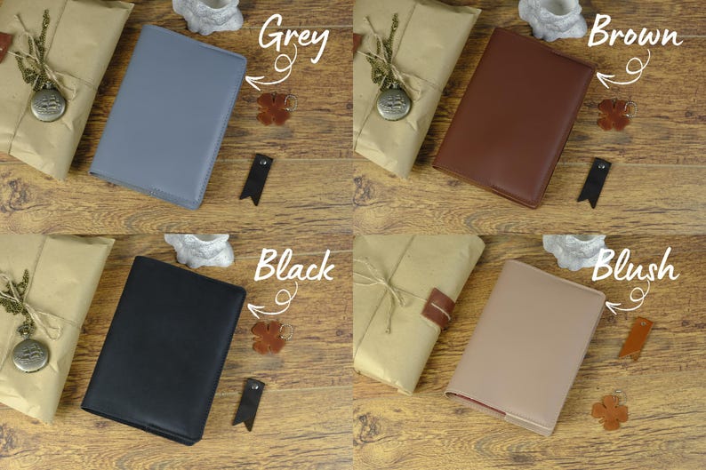 Hobonichi Leather notebook cover / Leather book cover / Leather bible cover / A6 notebook cover / A5 notebook cover / Personalized Gift image 6