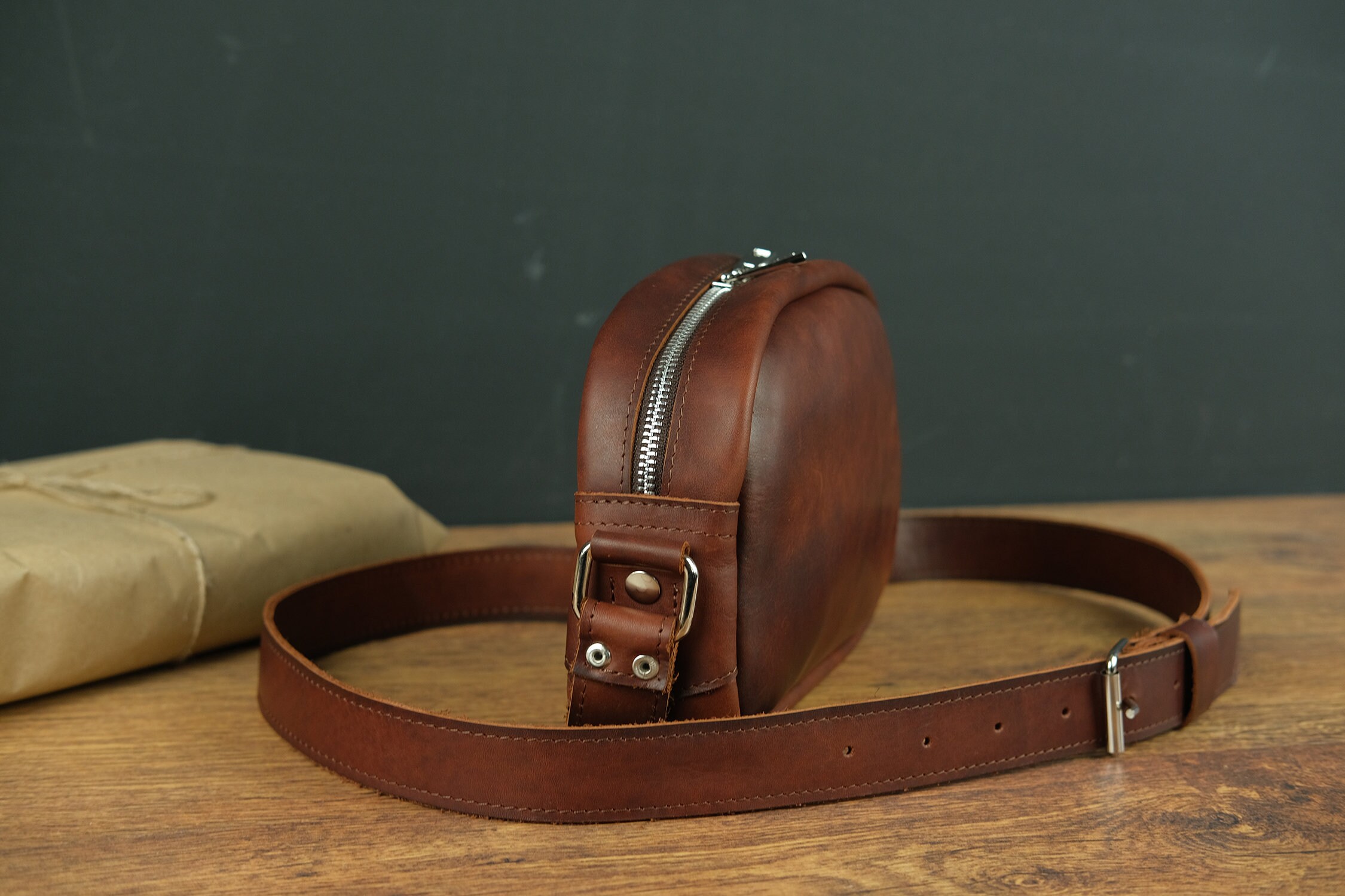 Leather Purse, Compact Leather Shoulder Bag for Women, Everyday Leather ...