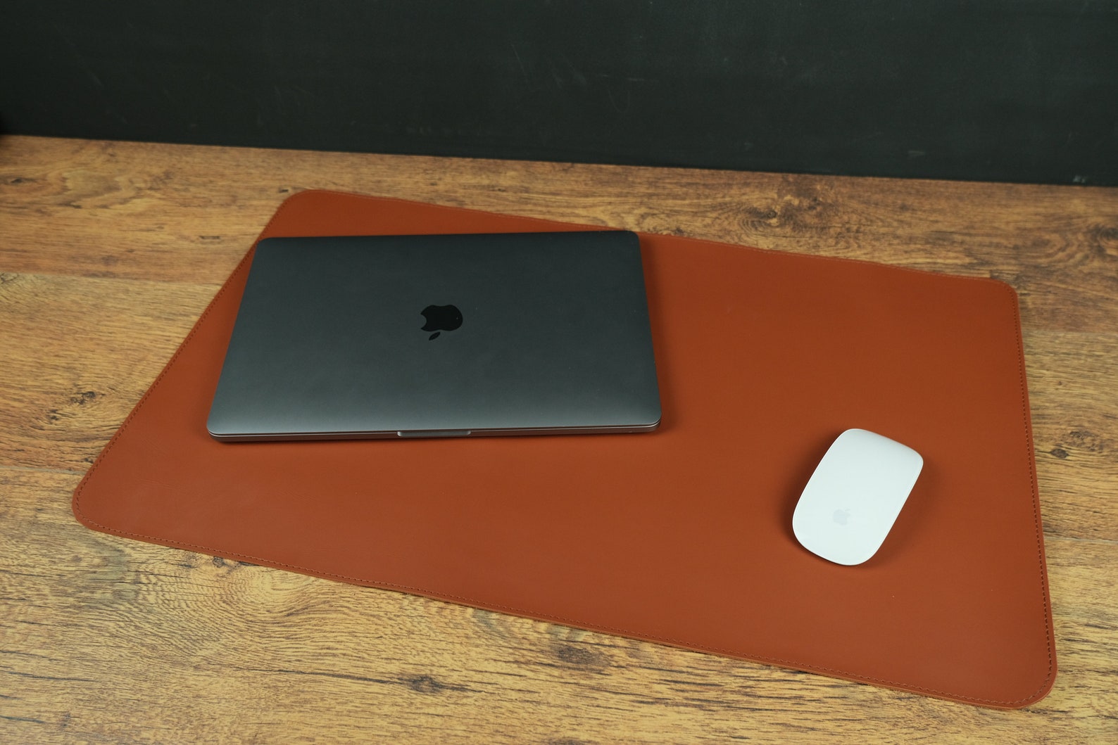 Personalized Large Leather Desk Pad 24 Inch Wide / Handmade Etsy