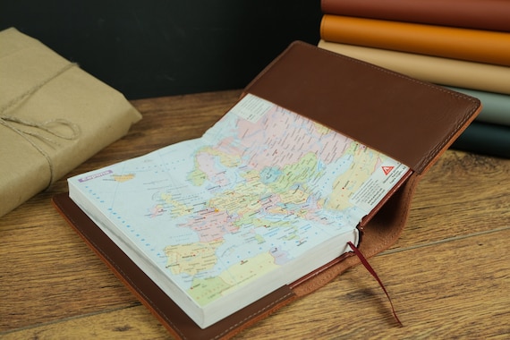 Personalized Leather cover Hobonichi, A5 Notebook Cover, A6 Notebook Cover, Leather Book Cover, Leather Bible Cover, Custom Book Cover