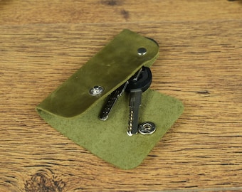 Custom Key Holder, Personalized Key Fob, Genuine Leather Key Organizer, Personalized Key Pouch, Key Case for Him/Her, Gift for Friend