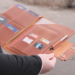 Personalized Leather Folder / Handmade Leather Portfolio / Bag For Documents / Leather Folder Case А4 / Document Case / Personalized Notepad